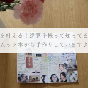 夢を叶える!逆算手帳って知ってる?ムック本から手作りしています♪