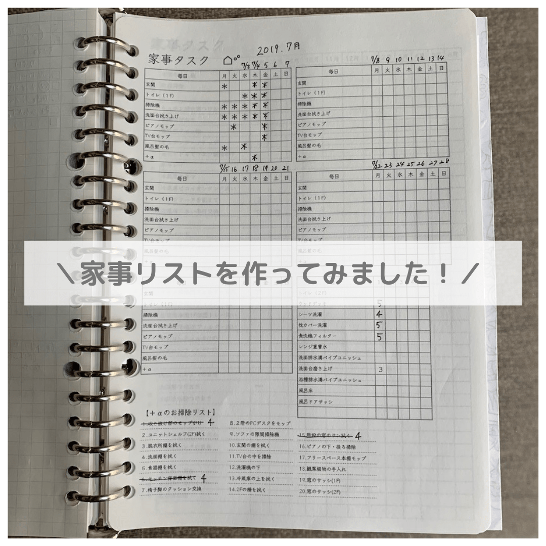 お掃除苦手でも続けられる 家事タスクがなかなかいい感じです Futaba Note